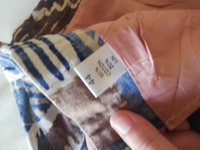 Jupe tailleur été t. 44 mais 42? Bleu et marron - photo numéro 6