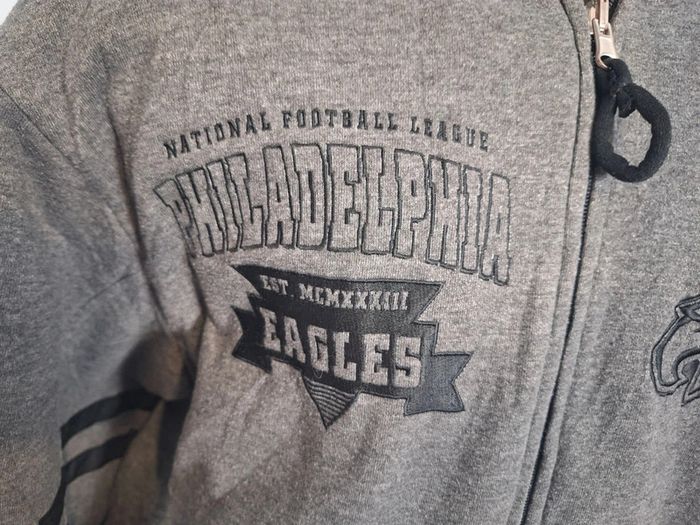 Veste epaisse à capuche nfl réversible homme / vert et gris taille L / brodé 244 - photo numéro 13