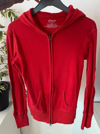 Gilet sweat rouge etam