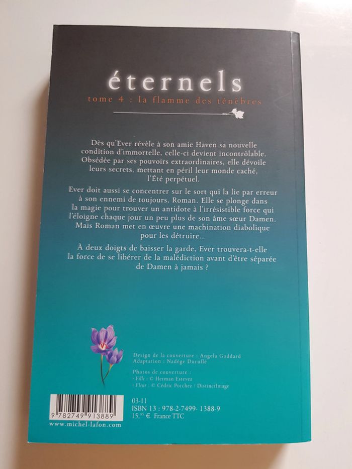Alyson Noël (Écrivain) Éternels, Tome 4 : La Flamme des ténèbres - photo numéro 4