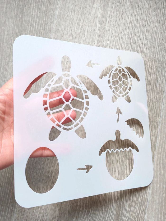 Pochoir du cycle de vie de la tortue - photo numéro 3