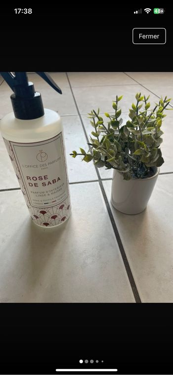 Spray textile rose de saba