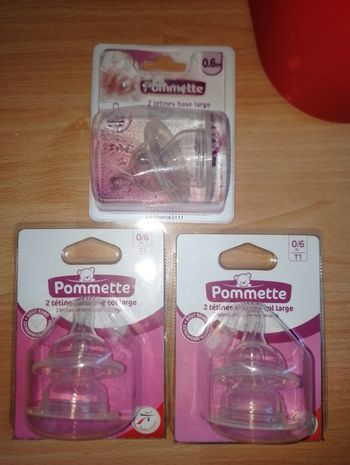 Lot de 2 tetines large Taille 1 Pommette 0-6 mois