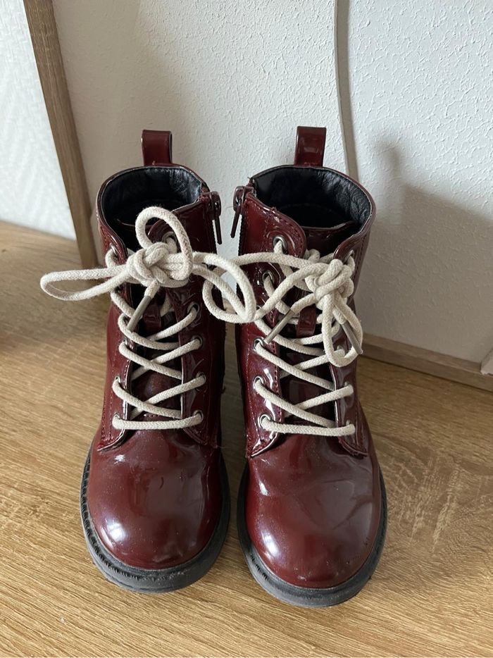 Bottines bordeaux fille - photo numéro 2
