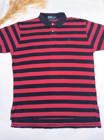 Polo Ralph Lauren homme L bleu marine rouge excellent état