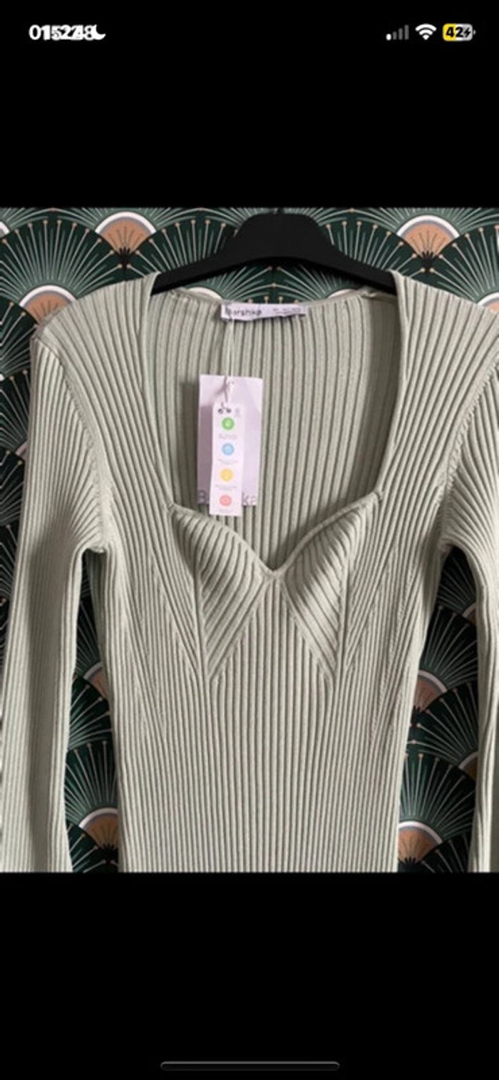 Robe neuve vert pastel bershka taille L - photo numéro 7