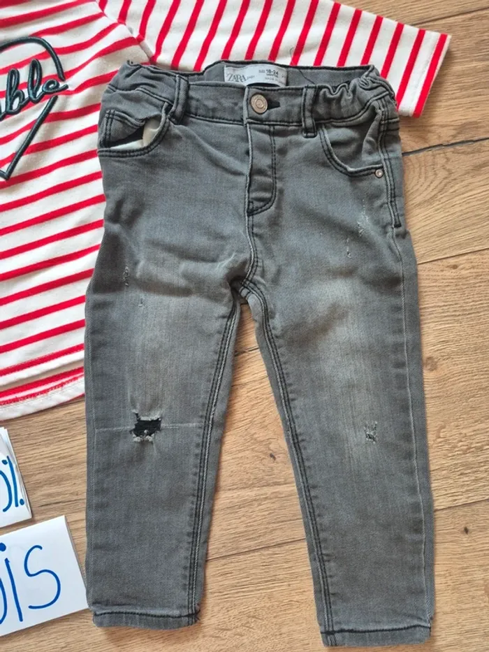 Tunique Primark + jean Zara 92 cm 24 mois - photo numéro 2