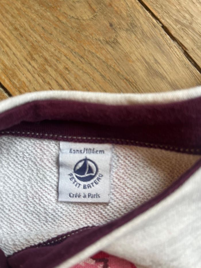 Robe grise à fleurs Petit Bateau 4 ans - photo numéro 5