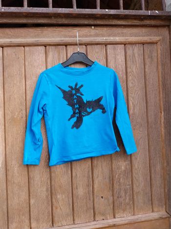 Tee-shirt manche longue mois batman 6 ans