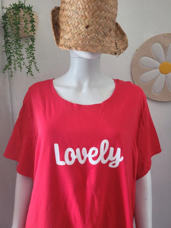 T shirt rouge grande taille