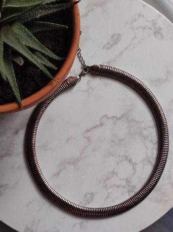 Collier argenté imprimé animal
