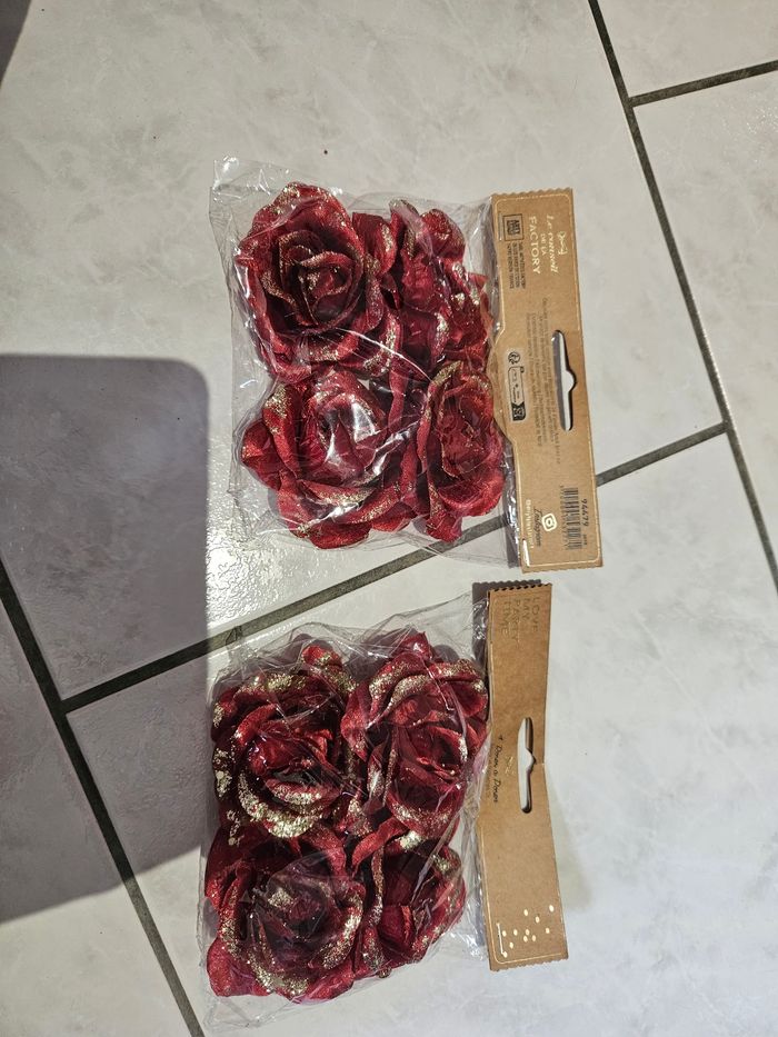 Lot de 2 paquets : 2 x 4 roses