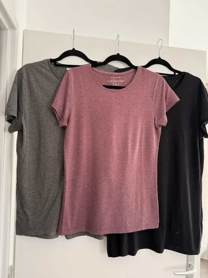 T-shirt femme Zara primark noir rose gris M L Haut fluide blouse camicia blusa camisa top Ricamo - photo numéro 5