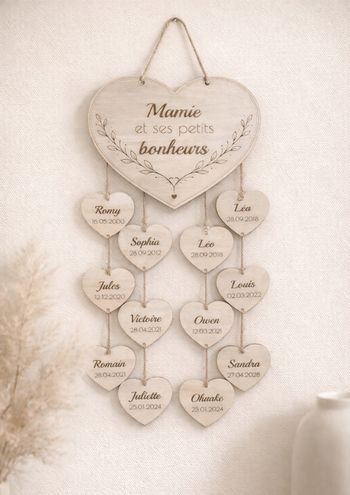 Décoration mural - Mamie et ses petits bonheurs