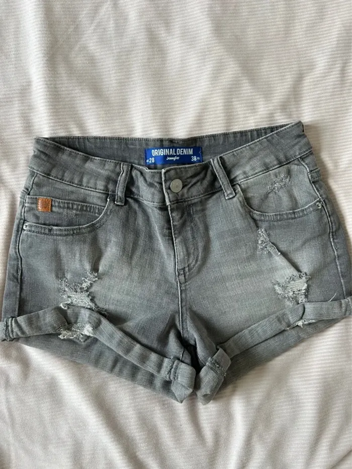 Short jeans gris Jennyfer taille38