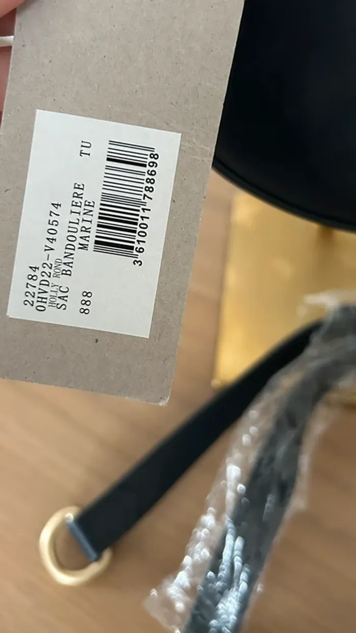 Sac rond Vanessa Bruno “Holly” bleu marine - photo numéro 4