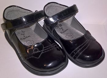 Chaussures fille vernis noire à scratch pointure 22 /Pat & Ripaton