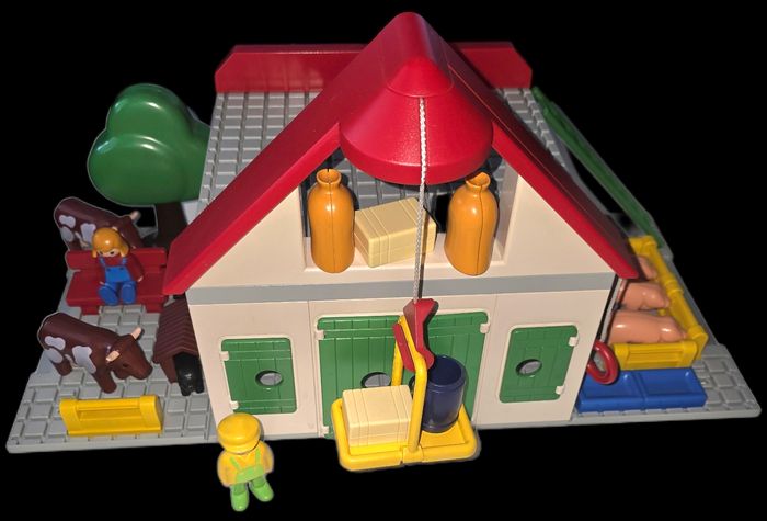123 playmobil grande ferme 6800 vintage 1990