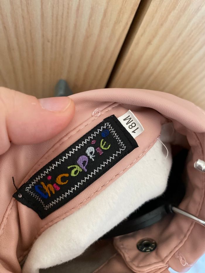 Veste rose simili cuir 18 mois - photo numéro 4