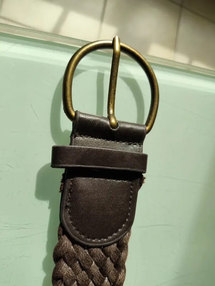 ceinture femme métissé marron 110cm - photo numéro 4