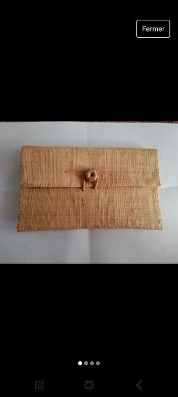 Magnifique pochette tressée vintage authentique neuve