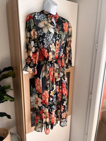 Robe chemise fleurie Zara