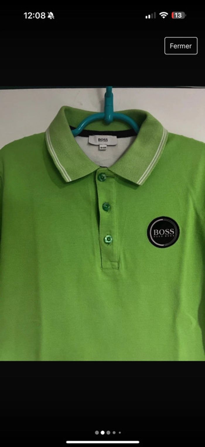 Polo manches longues Hugo Boss taille 10 ans 138cm - photo numéro 2