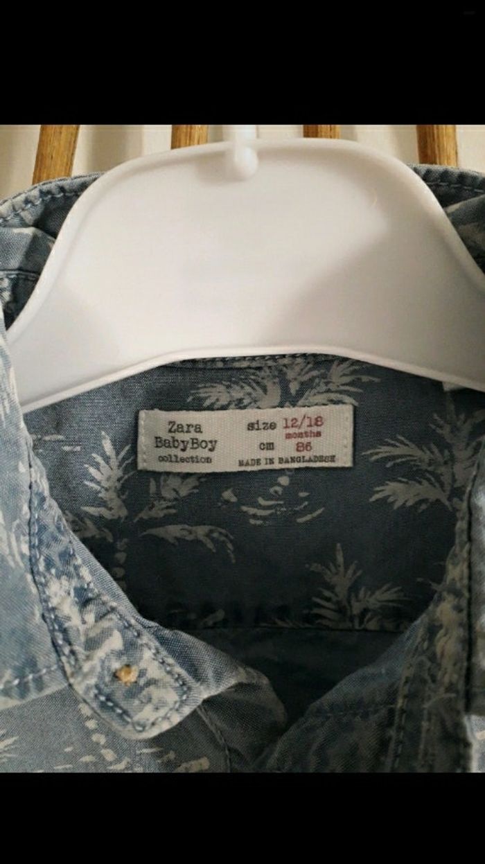 Chemise jeans Zara 12-18mois - photo numéro 3