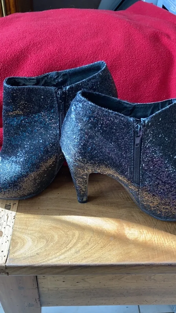 Bottines paillettes fêtes ou soirée - photo numéro 7