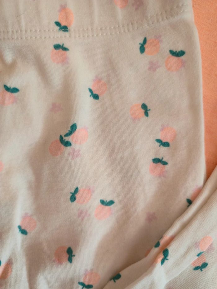 Pyjama coton corail et blanc, pêche, gémo, 36 mois. - photo numéro 4