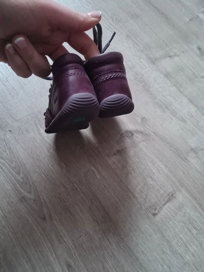 Chaussures #filles #aster #18 #mauve #fleurs #bottines #lacets - photo numéro 4