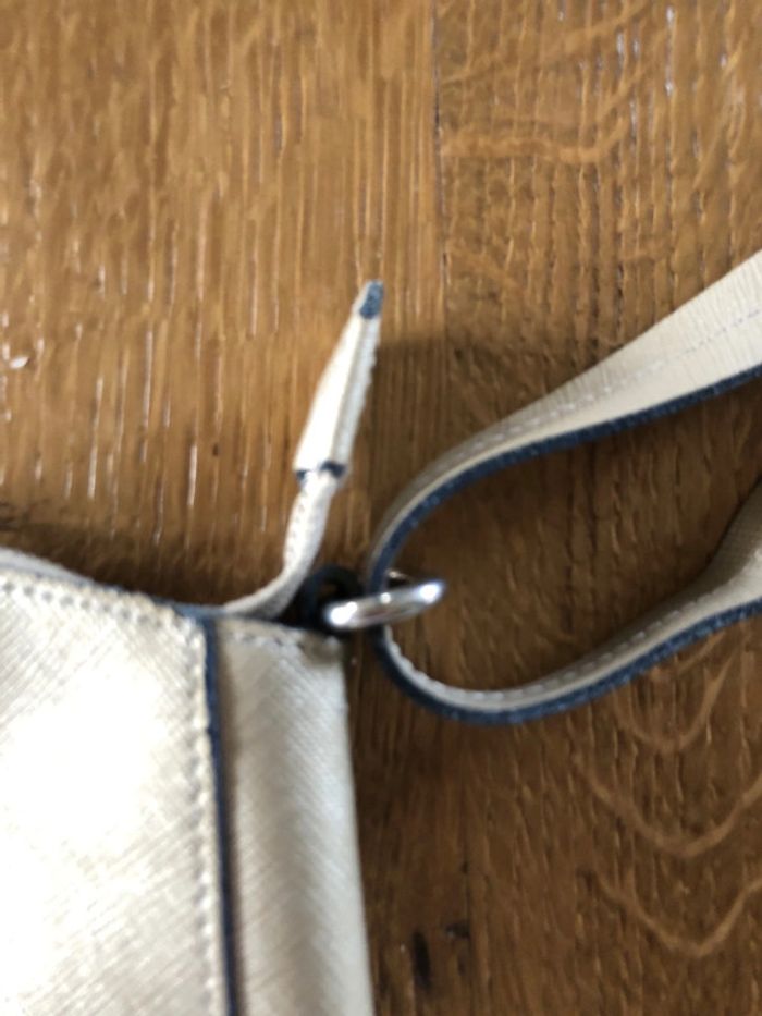 Sac à main Texier couleur beige irisé - photo numéro 6