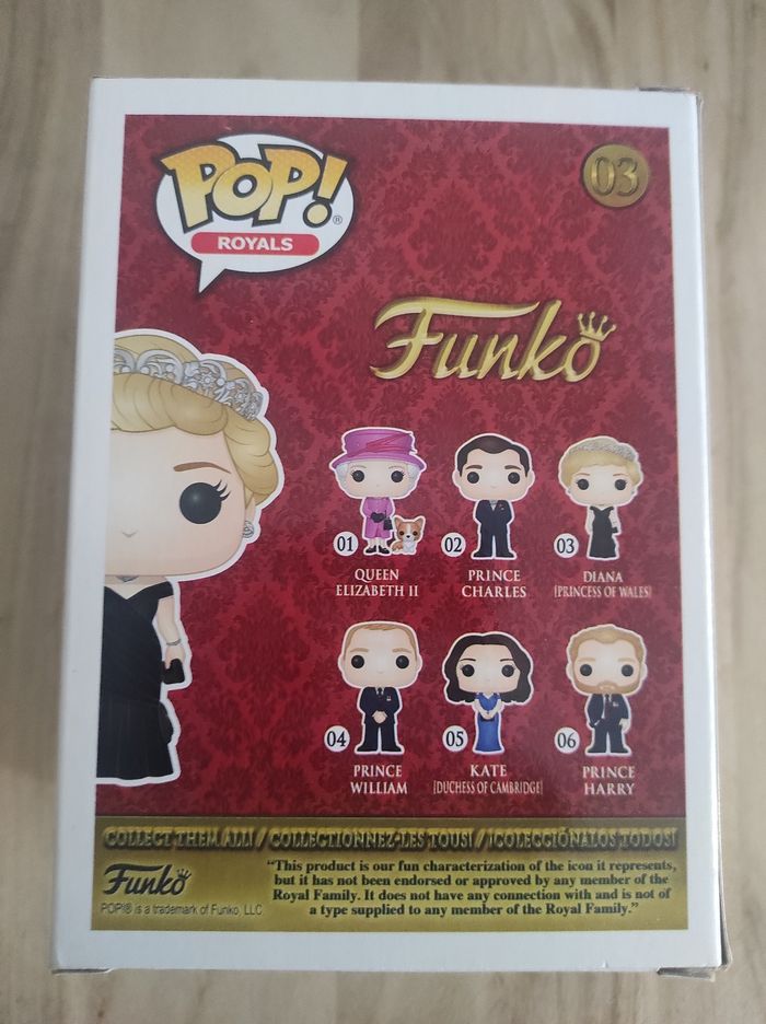 Figurine Funko pop Diana 03 chase edition ( Lady Di , Princess of Wales ) - photo numéro 2
