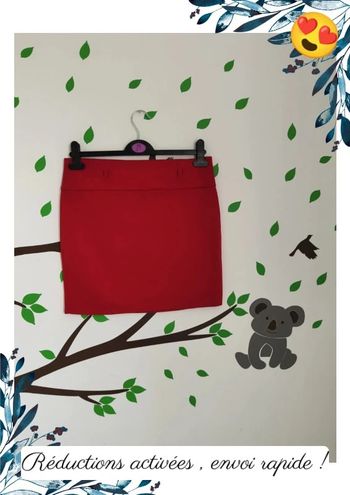 Mini jupe rouge femme
