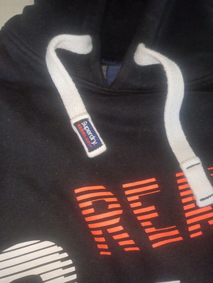 Sweat à capuche Superdry noir taille M - photo numéro 2