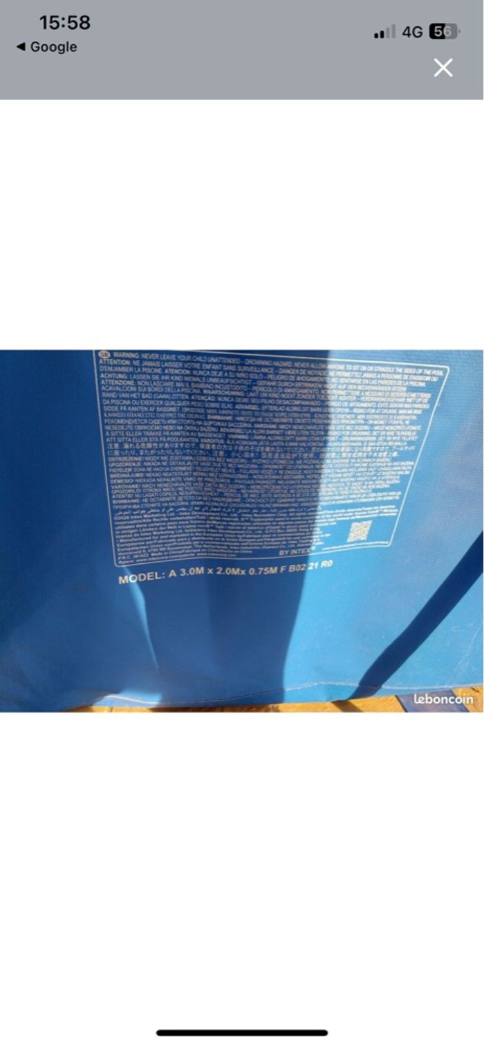 Piscine hors sol rectangulaire