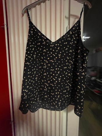 Débardeur femme – Bleu marine à pois – 46
