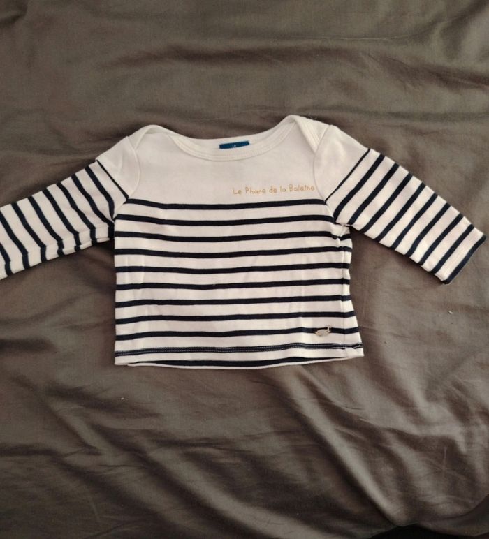 Tee shirt manches longues marinière