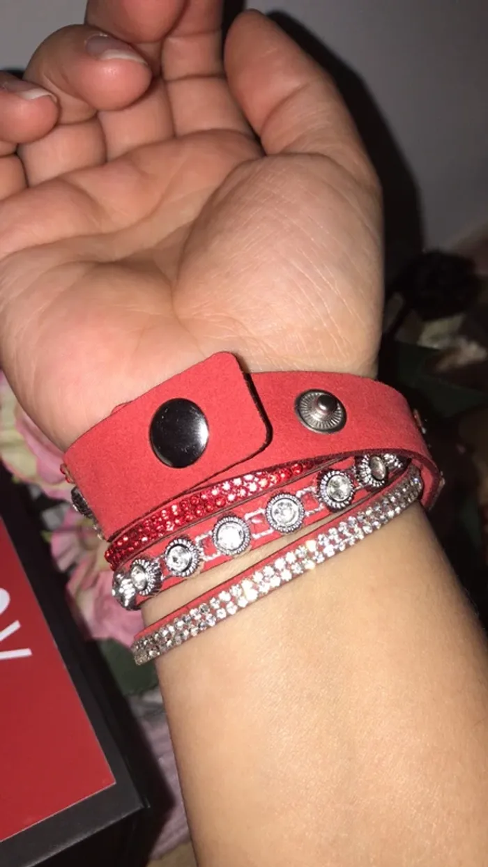 Bracelet double strass - photo numéro 2