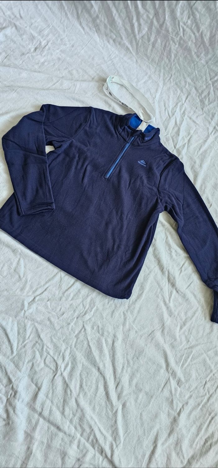 Sweat polaire Quechua enfant  Neuf avec étiquette, Bleu marine - photo numéro 4