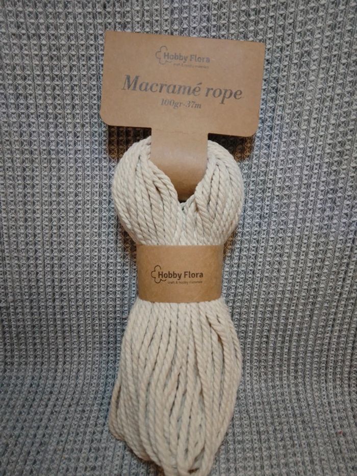 Corde de macramé coton - Hobby Flora