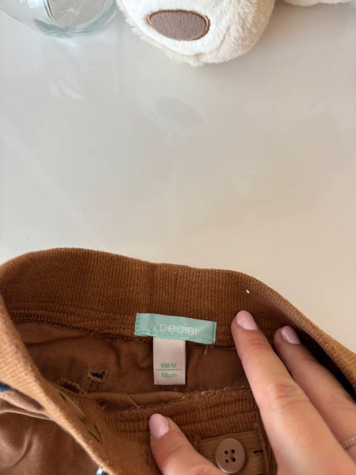 Pantalon Obaibi 6 mois marron - photo numéro 3