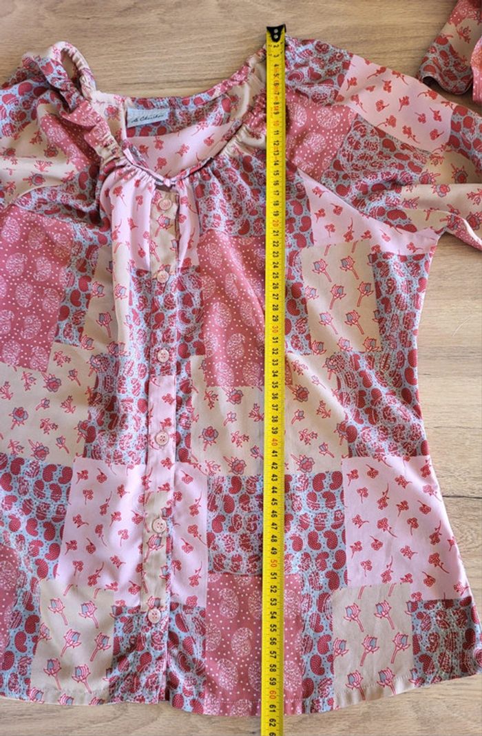 Blouse légère manches longues à motifs rose 3 Suisses Taille 42/44 - photo numéro 12