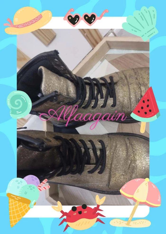 Bottines dorées dr Martens 30 - photo numéro 4