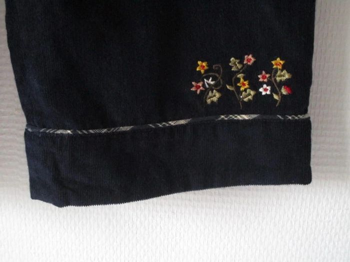 Pantacourt velours vintage marine 38 TBE - photo numéro 5