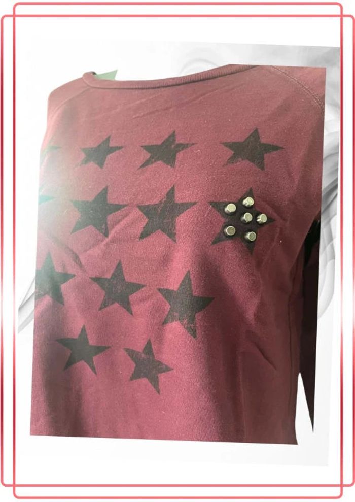 Pull bordeaux et noir – Tom Tailor Denim – Taille M - photo numéro 3