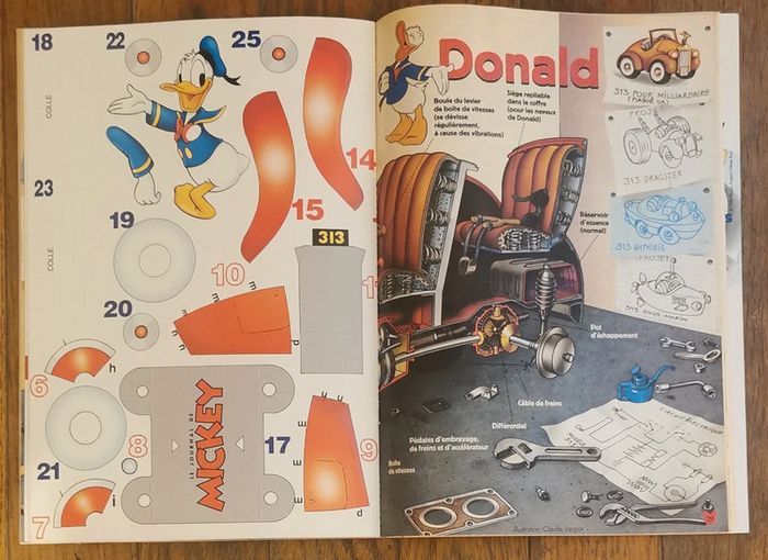 Ancien journal de mickey avec cadeau voiture Donald 2000 N°2497 vintage - photo numéro 4