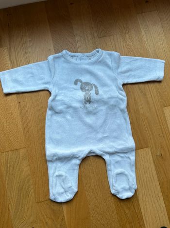 Pyjama grenouillère velours fin bébé mixte Kimbaloo