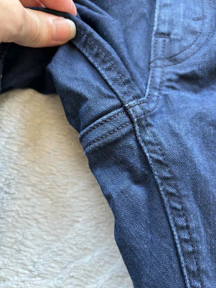 Jean Levi’s homme 541 Athletic taper regular straight droit W39 L34 48/50 XL/2XL enduit bleu marine - photo numéro 8