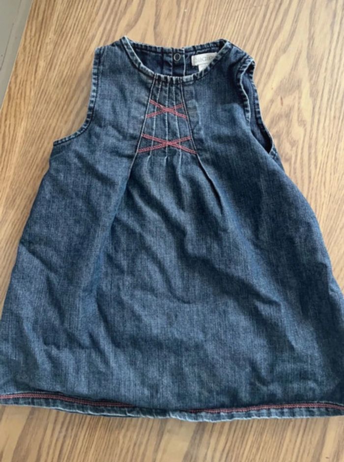 Robe en jeans , bébé fille, obaibi , taille 12 mois